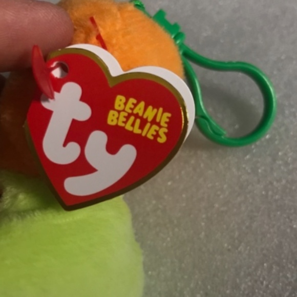 TY Beanie Baby Beanie Bellies Hollow the Halloween Pumpkin Plastic Key Clip 4” - Picture 8 of 8